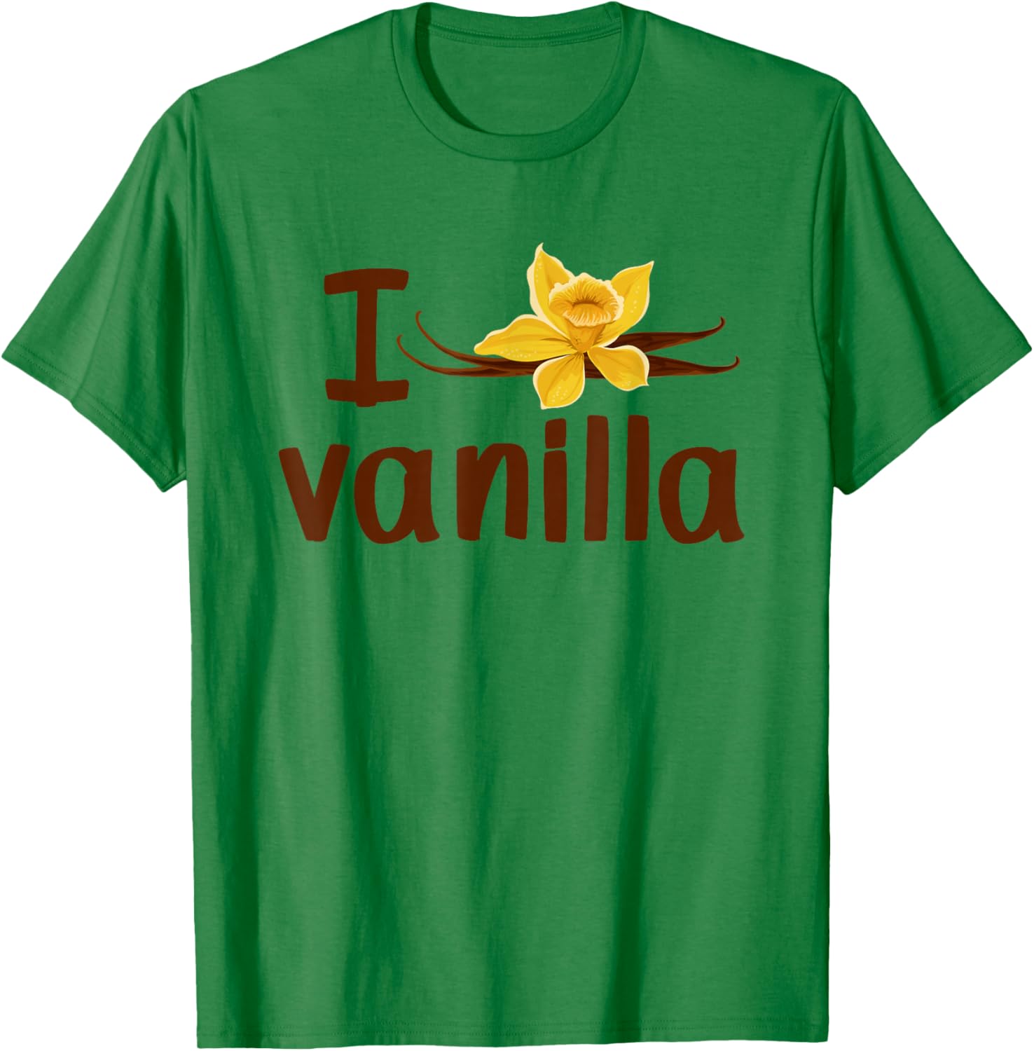 Fun Graphic I Love Vanilla T-Shirt - T-Shirt | Irish Green