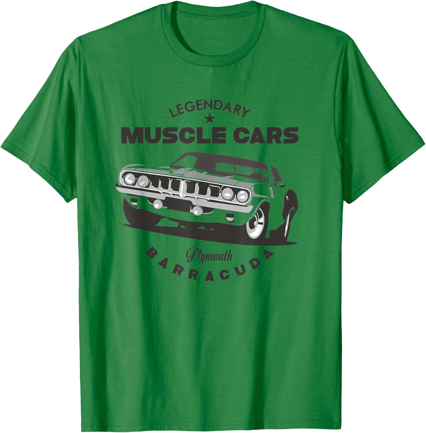 Legendary Muscle Car Barracuda Cuda Classic Vintage 1970s T-Shirt - T-Shirt | Irish Green