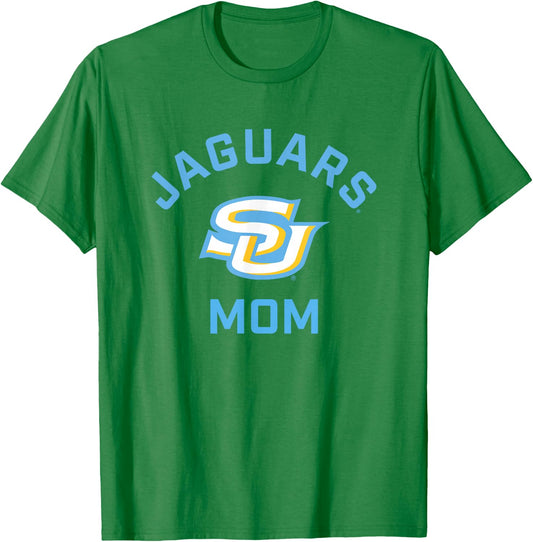Southern University Jaguars Arched Mom T-Shirt - T-Shirt | Irish Green
