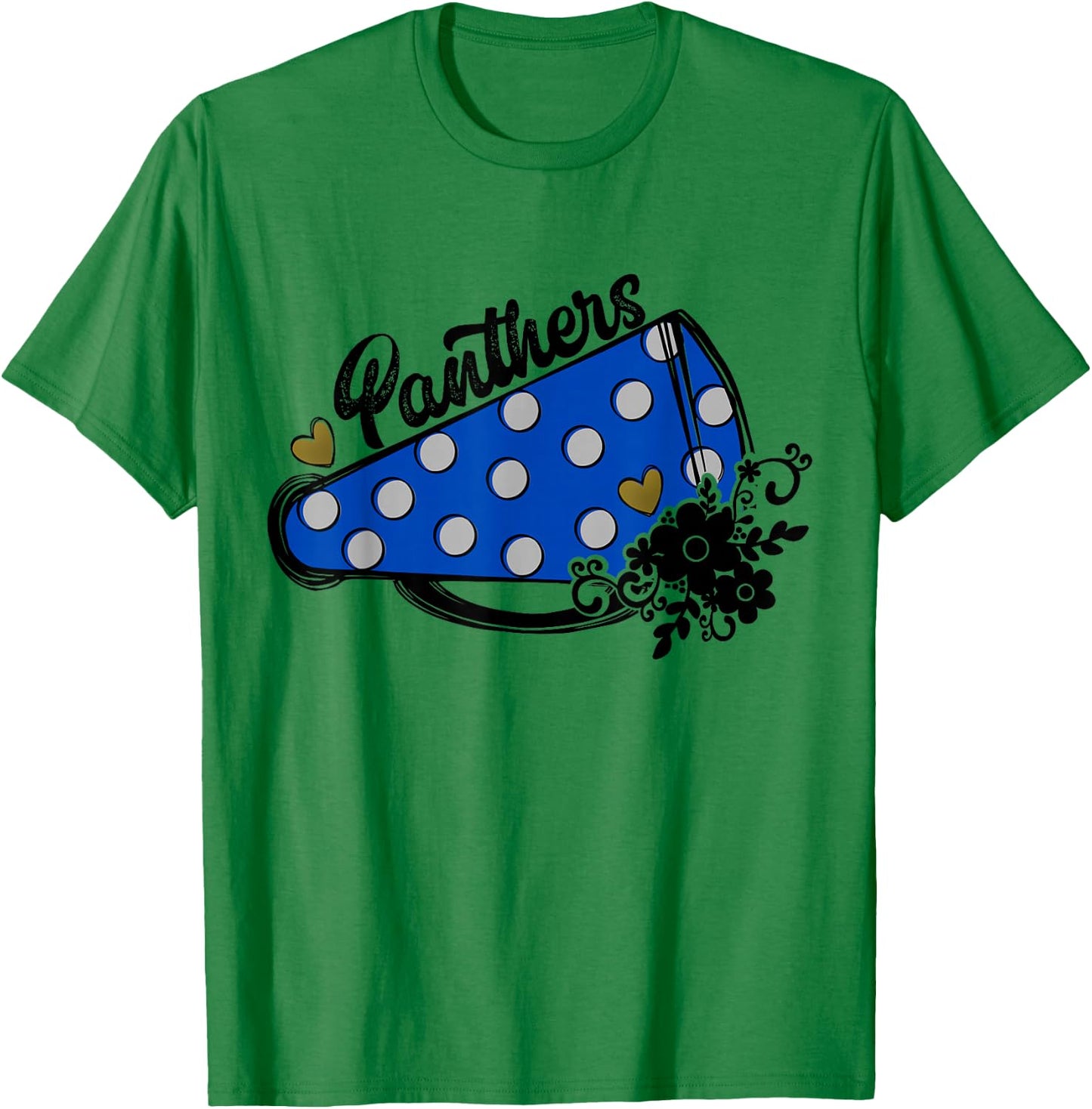 Cheerleader Cheer Panther School Sports Fan Team Spirit T-Shirt - T-Shirt | Irish Green