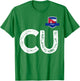 Cuba Human-Flag Letter C and U Cuban T-Shirt - T-Shirt | Irish Green