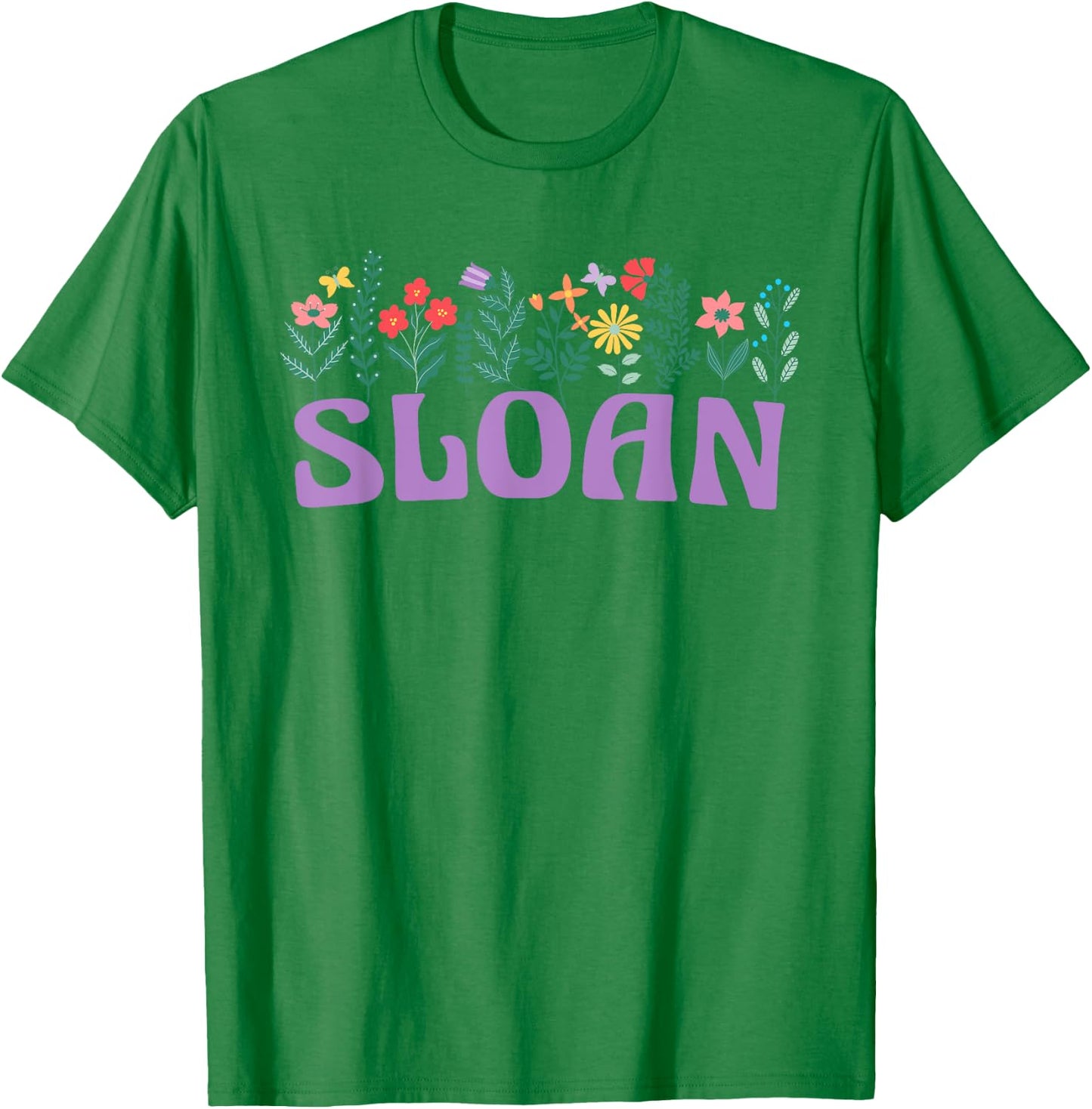 Wildflower Floral Sloan First Name Mother's Day Women T-Shirt - T-Shirt | Irish Green