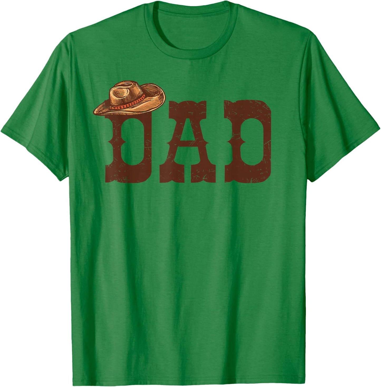 Dad Papa Western Family Matching Birthday Cowboy Cowgirl T-Shirt - T-Shirt | Irish Green