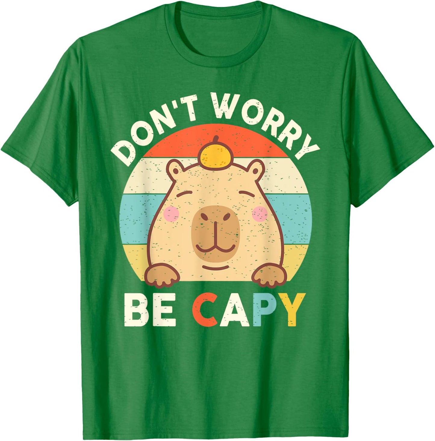 Capybara Shirt Kids Toddler Boys Girls Don’t Worry Be Capy T-Shirt - T-Shirt | Irish Green