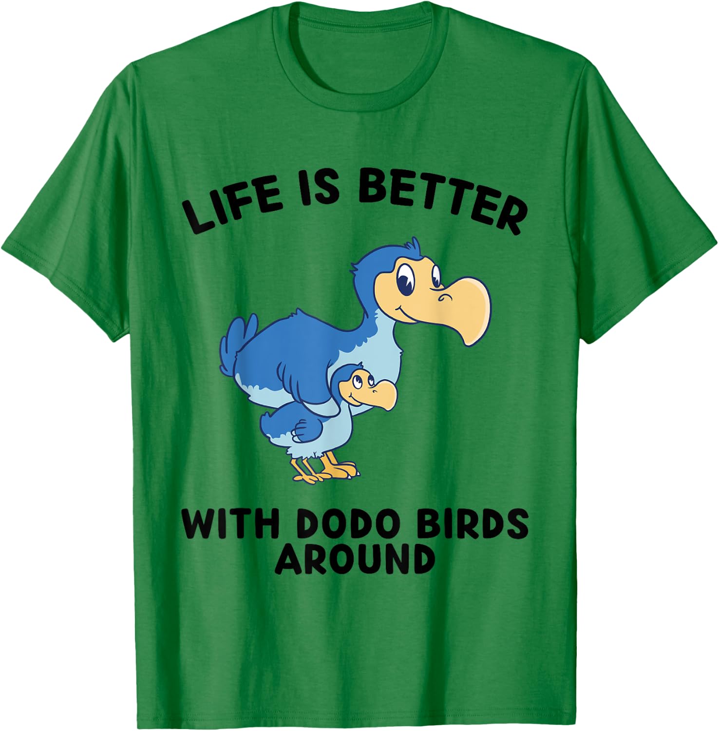 Dodo Birds Life Is Better With Dodo Birds Around - -Kids Anime Dodo Birds - Grey - Small - - Short Sleeve - Cotton Blend, Polyester T-Shirt - T-Shirt | Irish Green