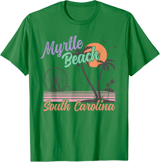 Vintage Myrtle Beach South Carolina Souvenir T-Shirt - T-Shirt | Irish Green