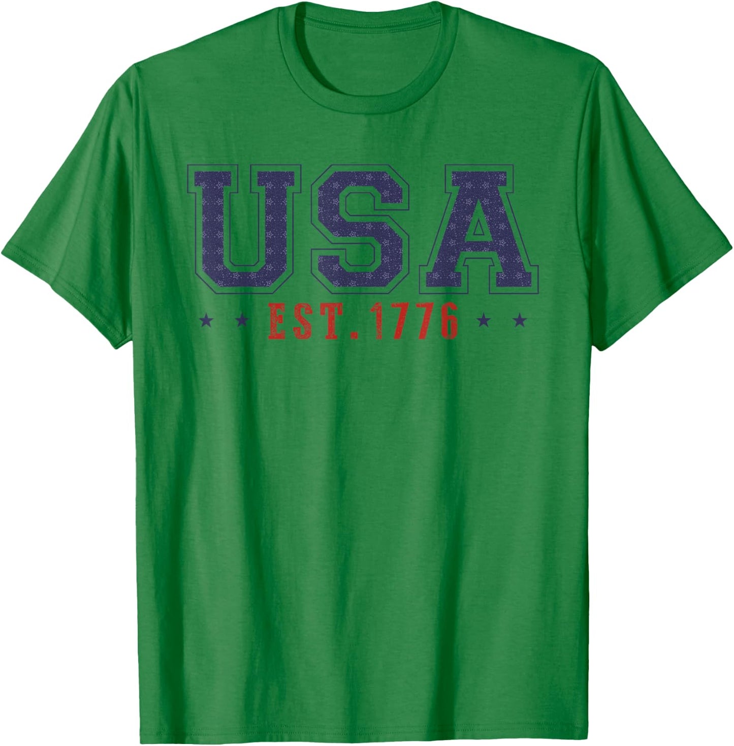 4th Of July Patriotic US Flag USA Est 1776 America Men women T-Shirt - T-Shirt | Irish Green