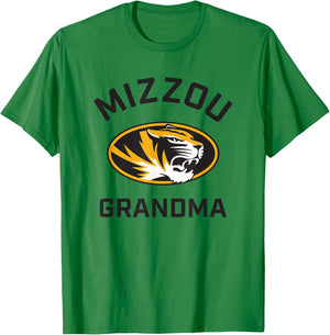University of Missouri Mizzou Tigers Arched Grandma T-Shirt - T-Shirt | Irish Green