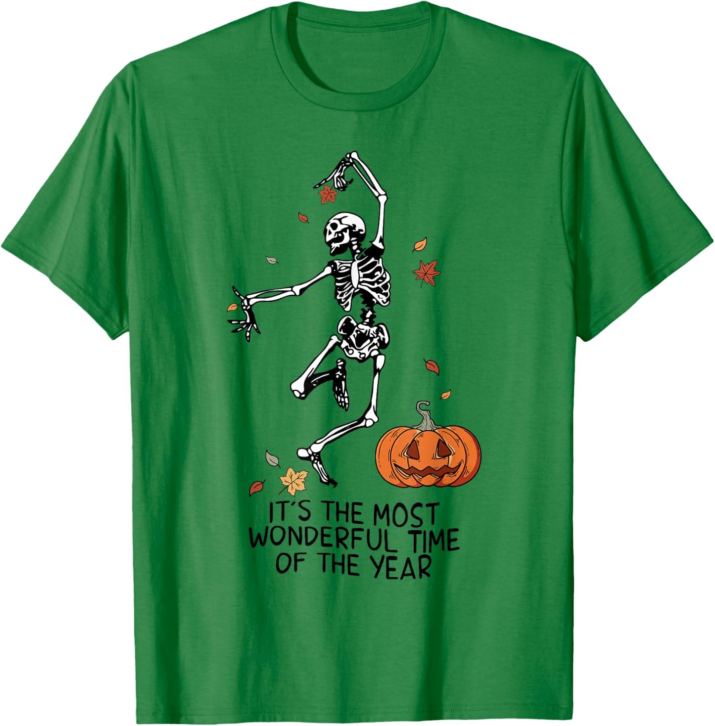 It's The Most Wonderful Time Of The Year Skeleton Halloween T-Shirt - T-Shirt | Irish Green