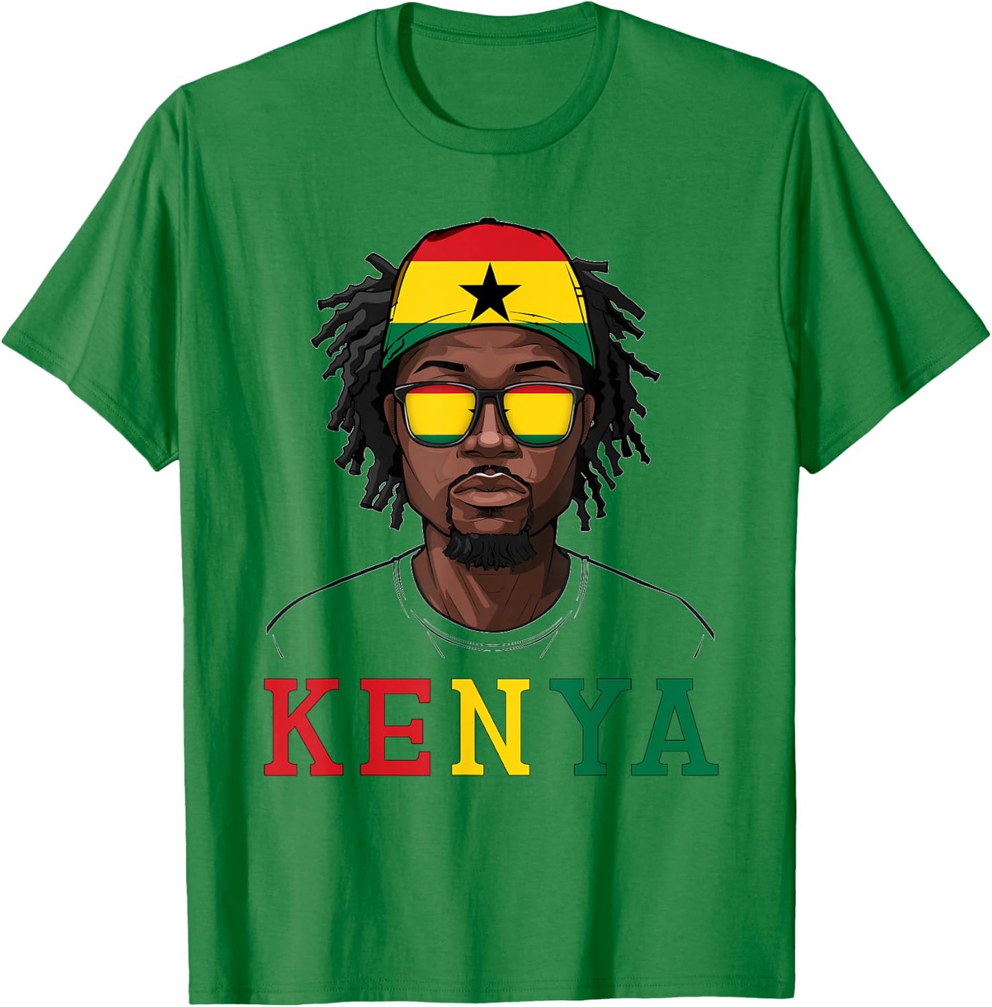 Kenyan Flag Souvenirs Man Uniform Country Kenya T-Shirt - T-Shirt | Irish Green