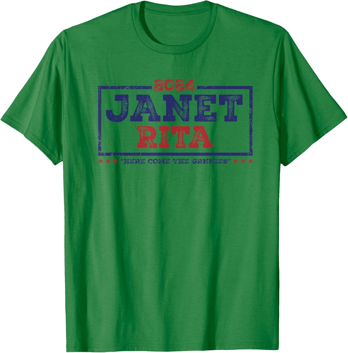 Janet and Rita 2024 Here Come The Grannies T-Shirt - T-Shirt | Irish Green