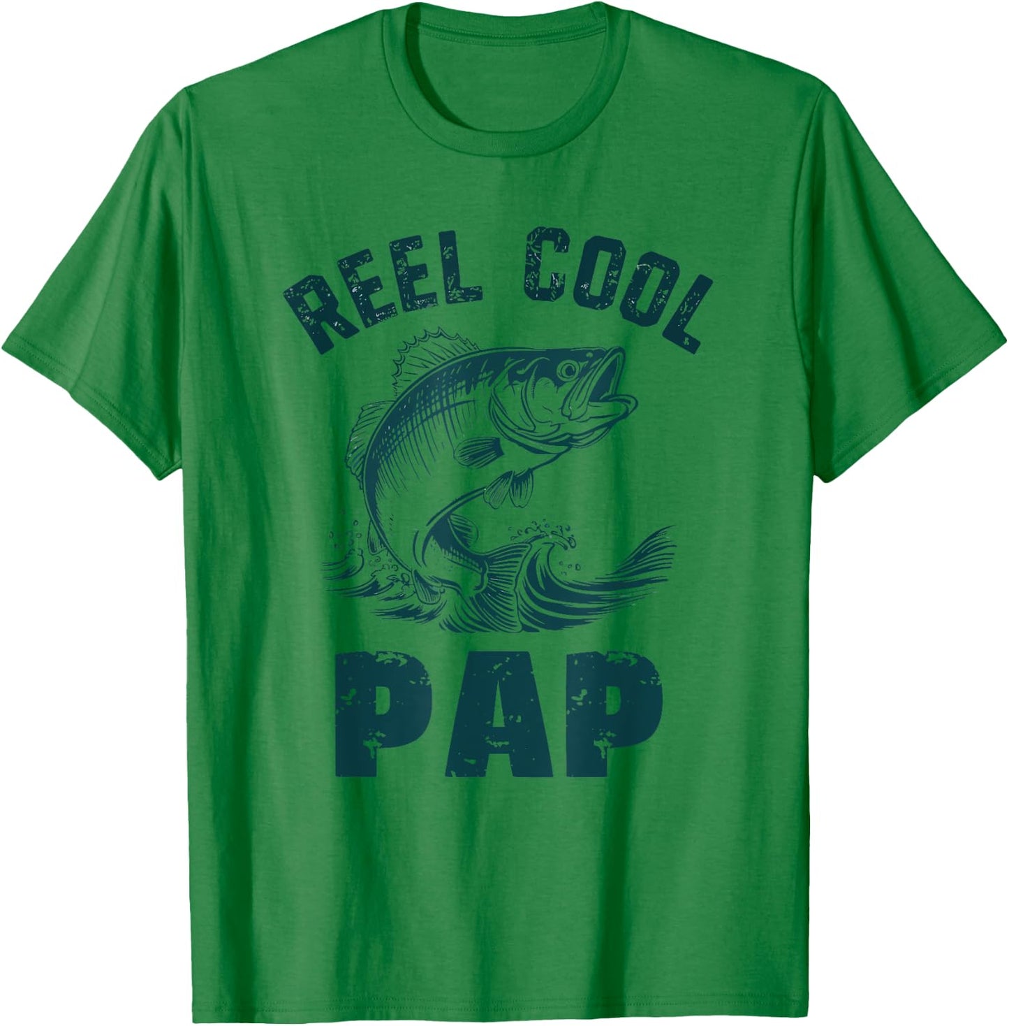 Reel Cool Pap Fishing Grandpa Vintage Style T-Shirt - T-Shirt | Irish Green