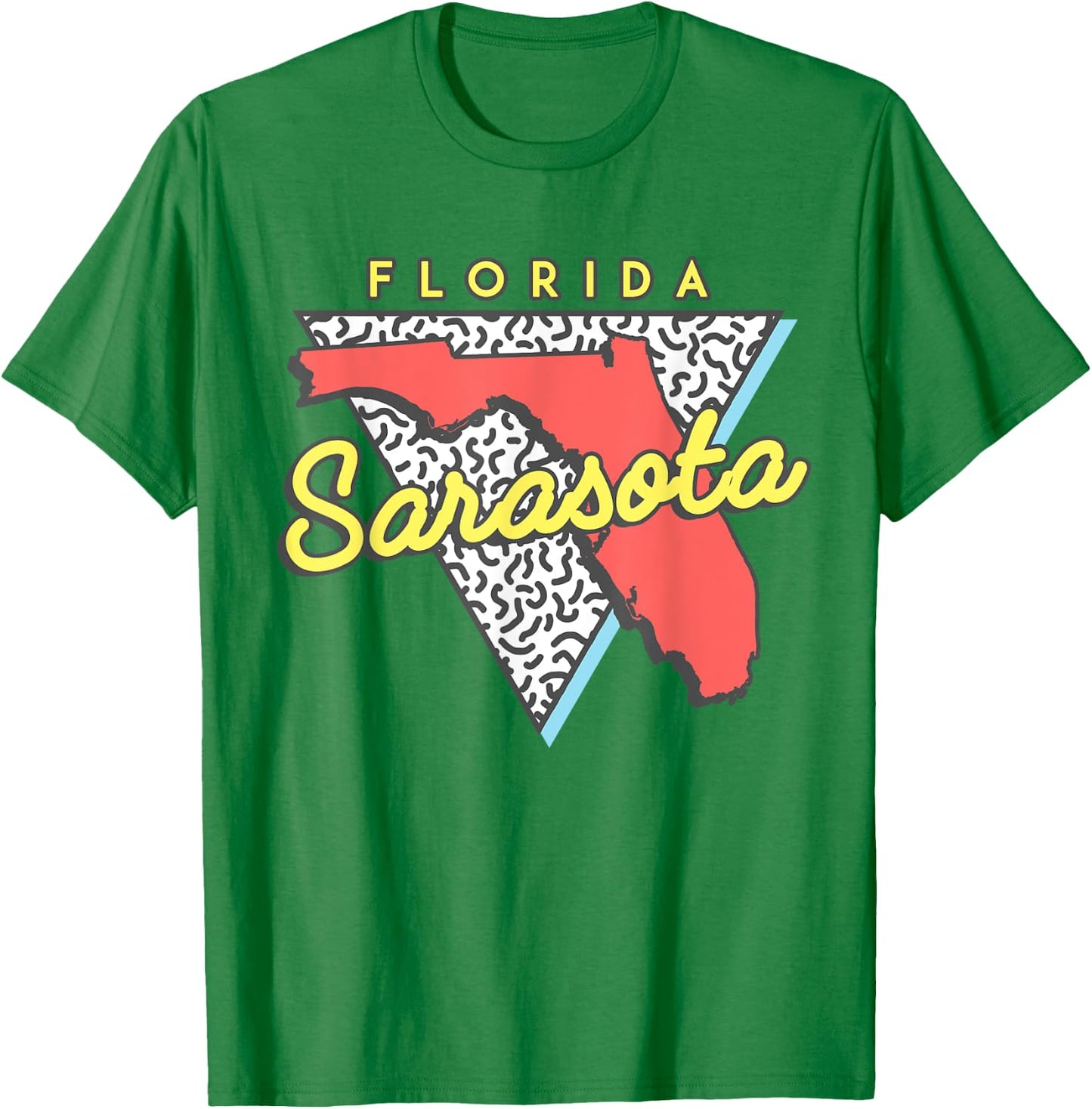 Sarasota Florida T Shirt Souvenirs 80s Design T-Shirt - T-Shirt | Irish Green