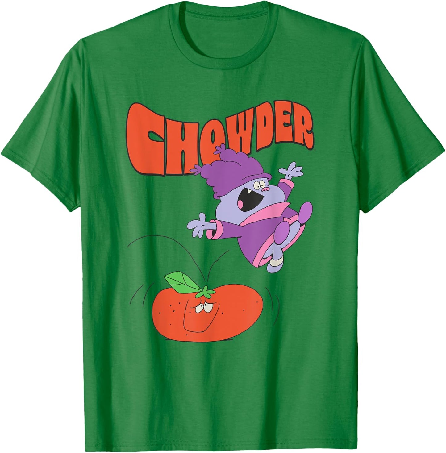 Chowder Jumping Cartoon Network T-Shirt - T-Shirt | Irish Green