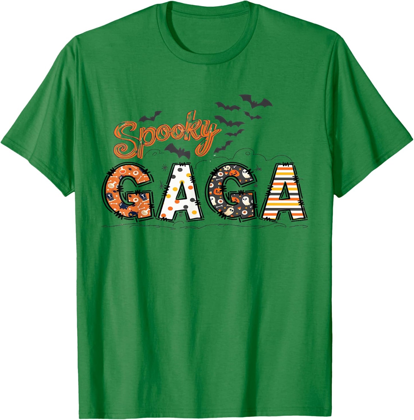 Spooky Gaga Halloween Gaga Life Family Matching T-Shirt - T-Shirt | Irish Green