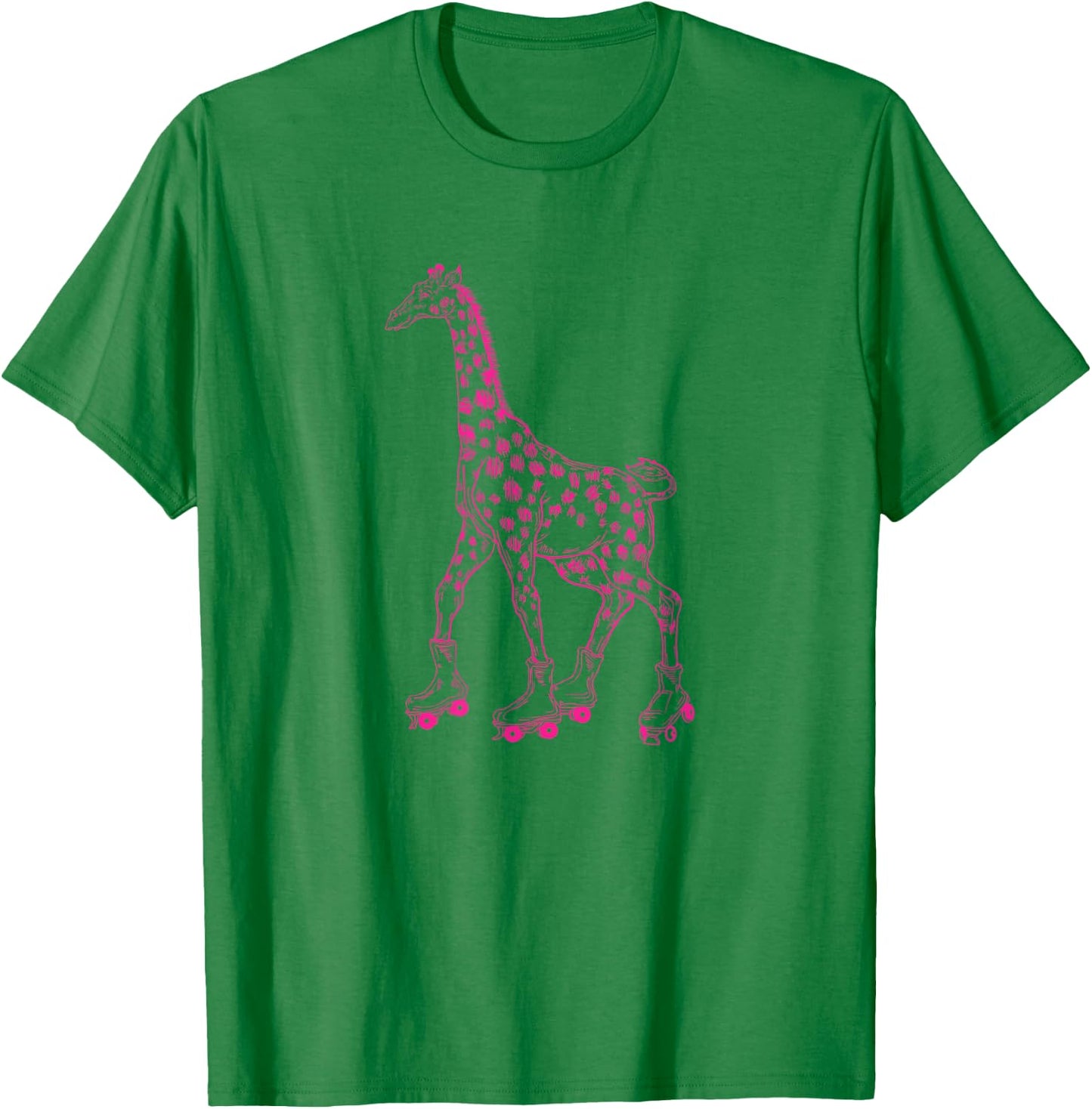 Giraffe Skating Roller Skates Derby Skater Funny Skate T-Shirt - T-Shirt | Irish Green