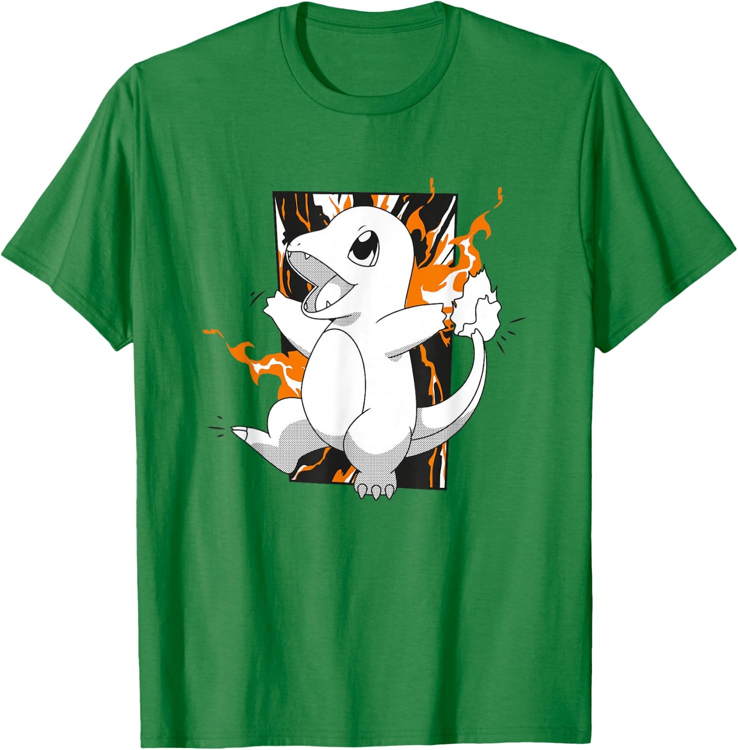 Pokémon Charmander Full Of Joy Fiery Shot Vintage T-Shirt - T-Shirt | Irish Green