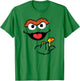 Sesame Street Oscar The Grouch Holding Slimey T-Shirt - T-Shirt | Irish Green