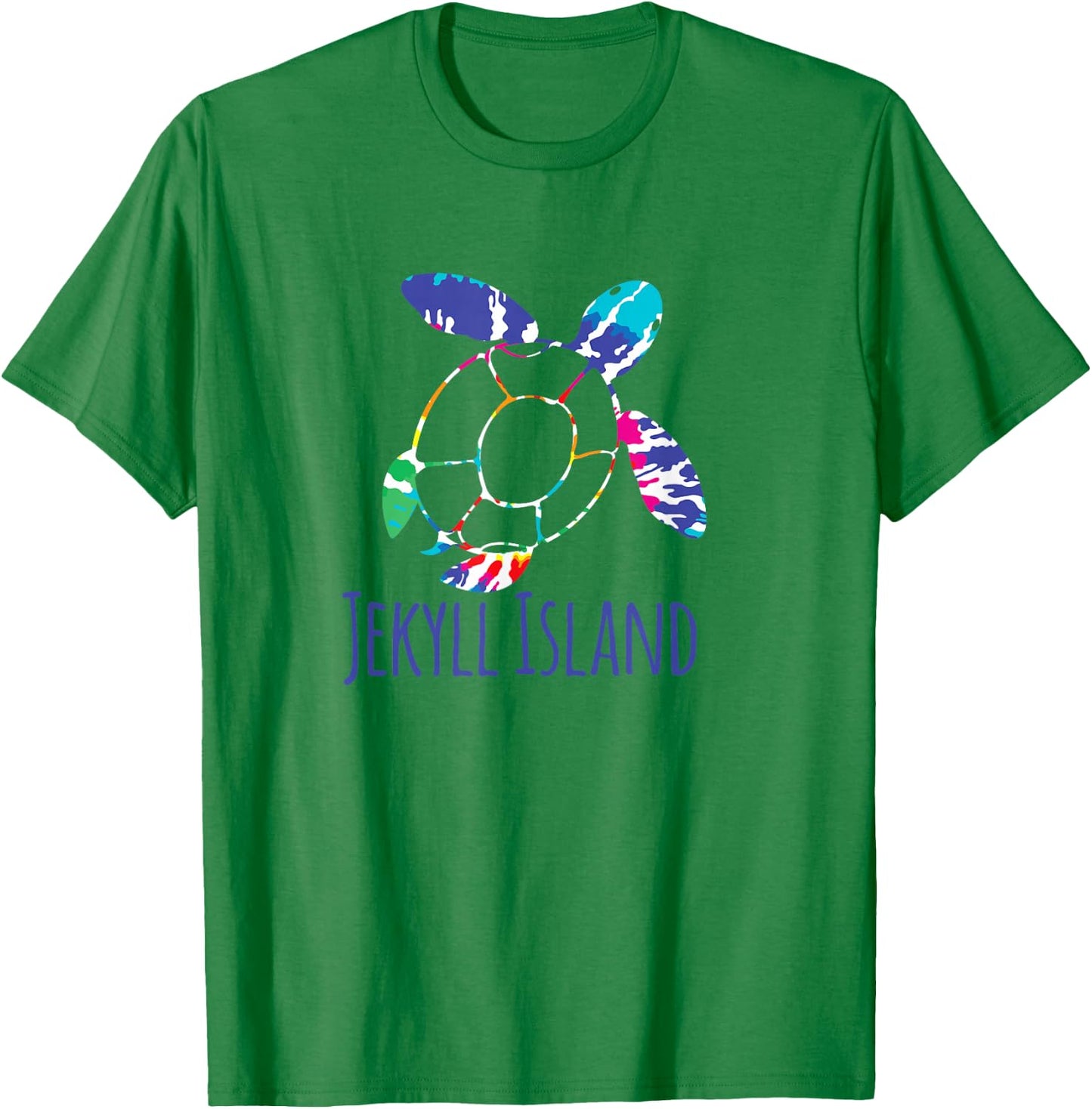 Jekyll Island Loggerhead Batik Tie Dye BOHO Coastal Turtle T-Shirt - T-Shirt | Irish Green