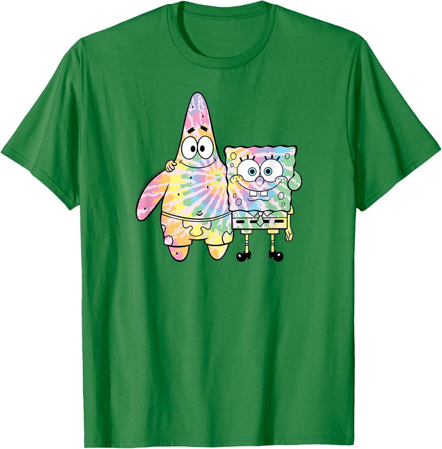 Spongebob Squarepants - Patrick Star Tie Dye Characters T-Shirt - T-Shirt | Irish Green