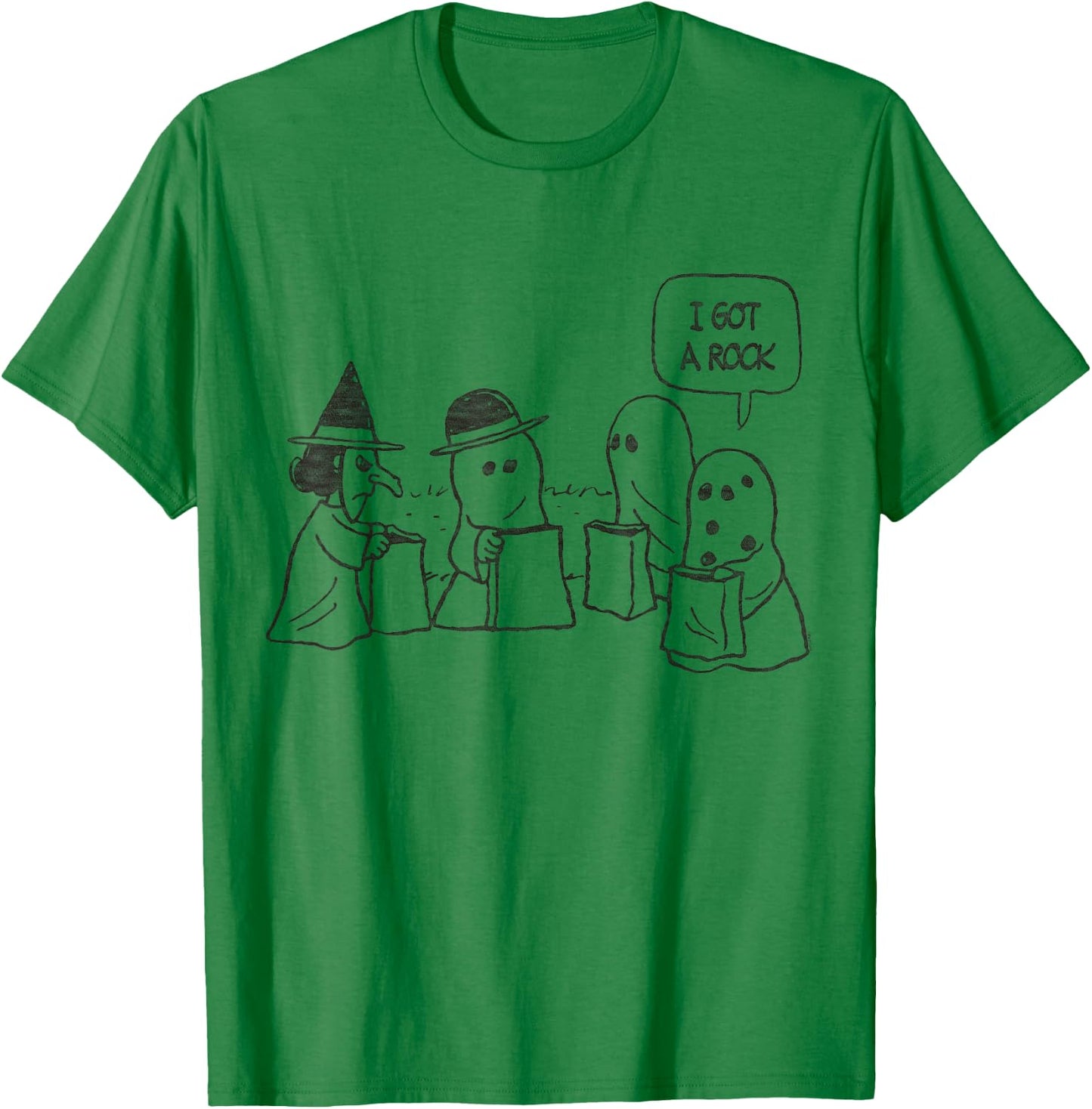 Peanuts Halloween Charlie Brown I got a Rock T-Shirt - T-Shirt | Irish Green
