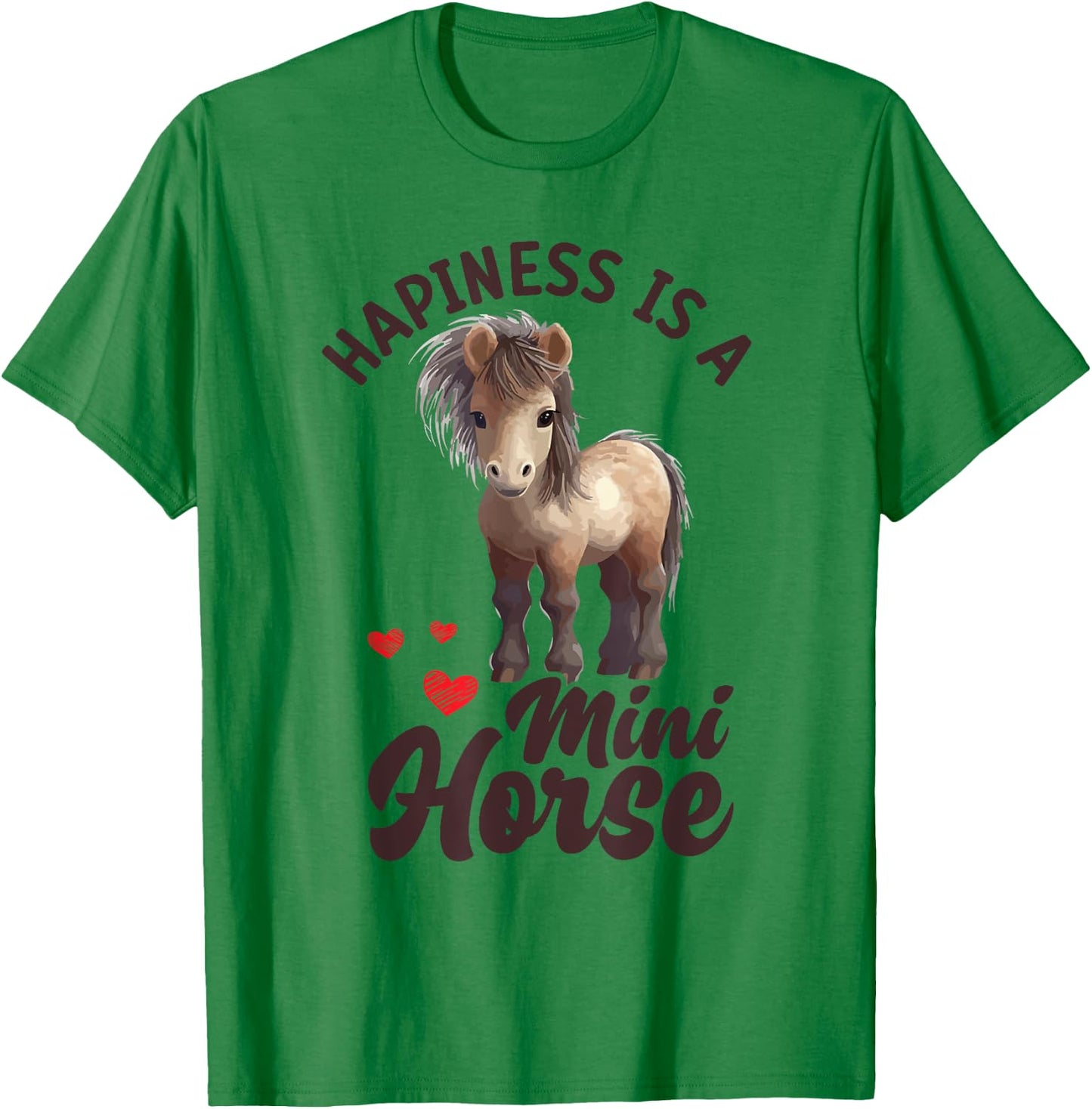 Miniature Horse Mini Horse Pet Tiny Horse Lover Pony T-Shirt - T-Shirt | Irish Green