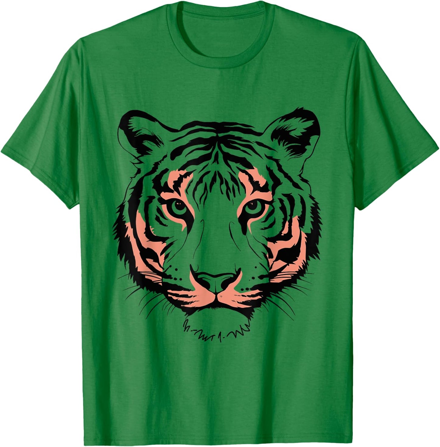 Orange Tiger Face Wild Animal Men Kids Tiger Head T-Shirt - T-Shirt | Irish Green