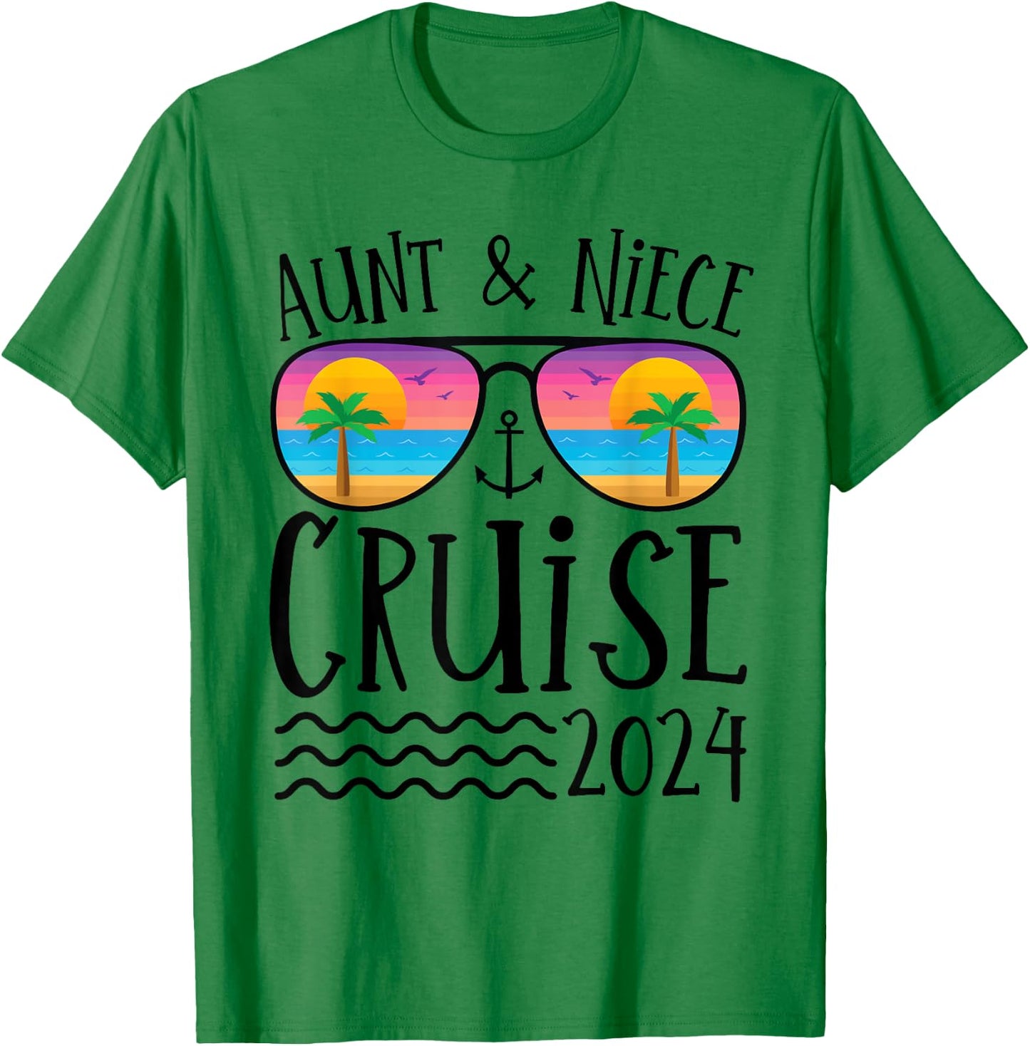 Aunt Niece Cruise Trip 2024 Summer Vacation Matching Family T-Shirt - T-Shirt | Irish Green