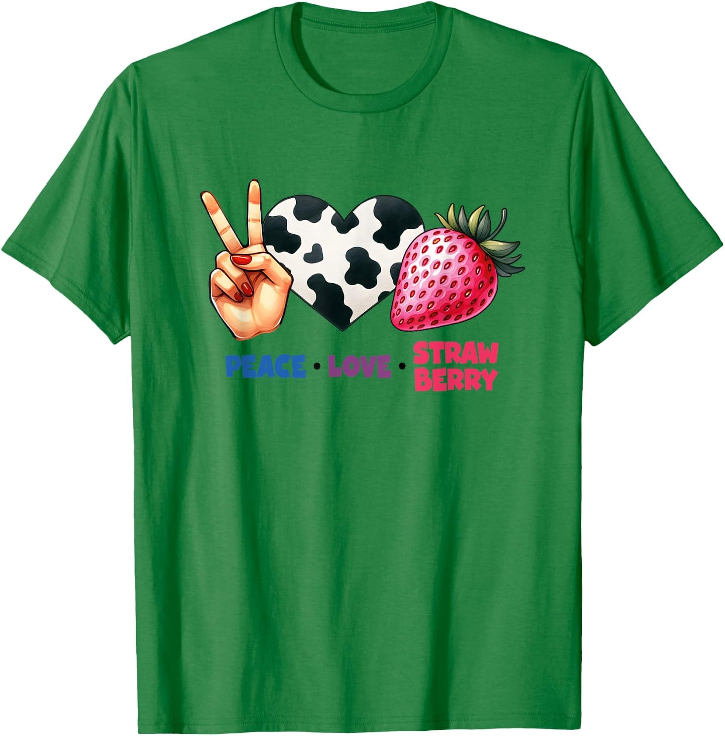 Strawberry Festival Wildflower T-Shirt - T-Shirt | Irish Green