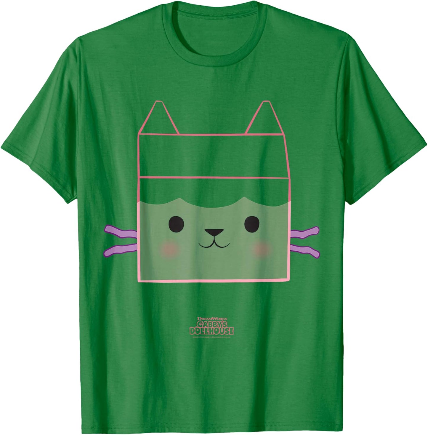 DreamWorks Gabby's Dollhouse Baby Box Big Face Halloween T-Shirt - T-Shirt | Irish Green