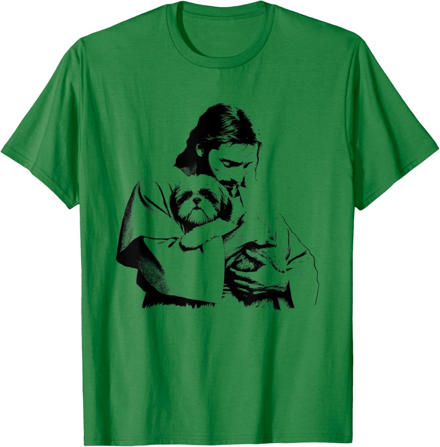 Jesus Shih Tzu Dog - Funny Christian Religious Dog Lover Women Girls Kids T-Shirt - T-Shirt | Irish Green