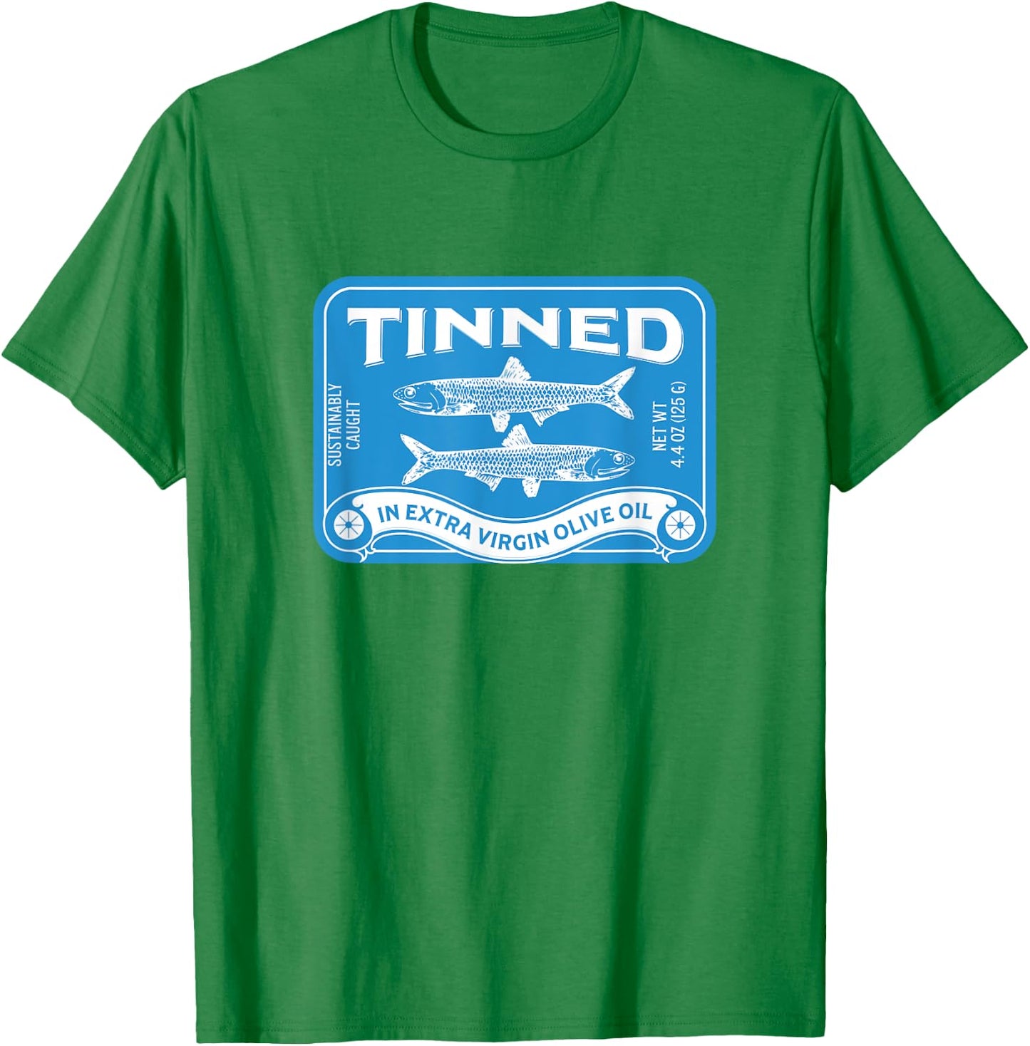 Tinned fish tinned sardines tin fish Y2K Italian summer Men Women T-Shirt - T-Shirt | Irish Green