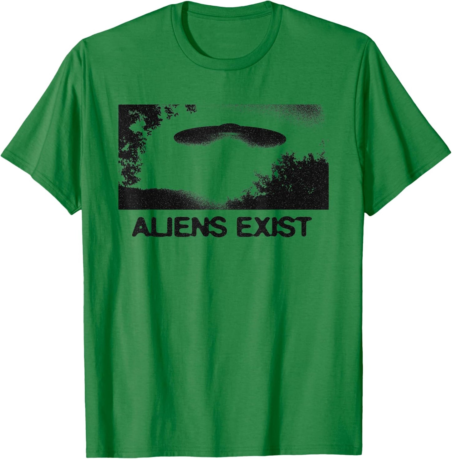 Aliens Exist UFO Sighting Retro Sci-Fi T-Shirt - T-Shirt | Irish Green