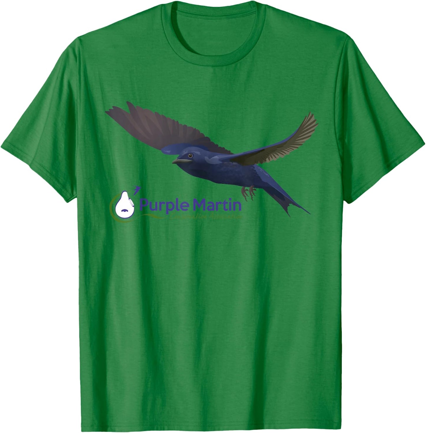 Purple Martin and PMCA Logo 2-SIDED! T-Shirt - T-Shirt | Irish Green