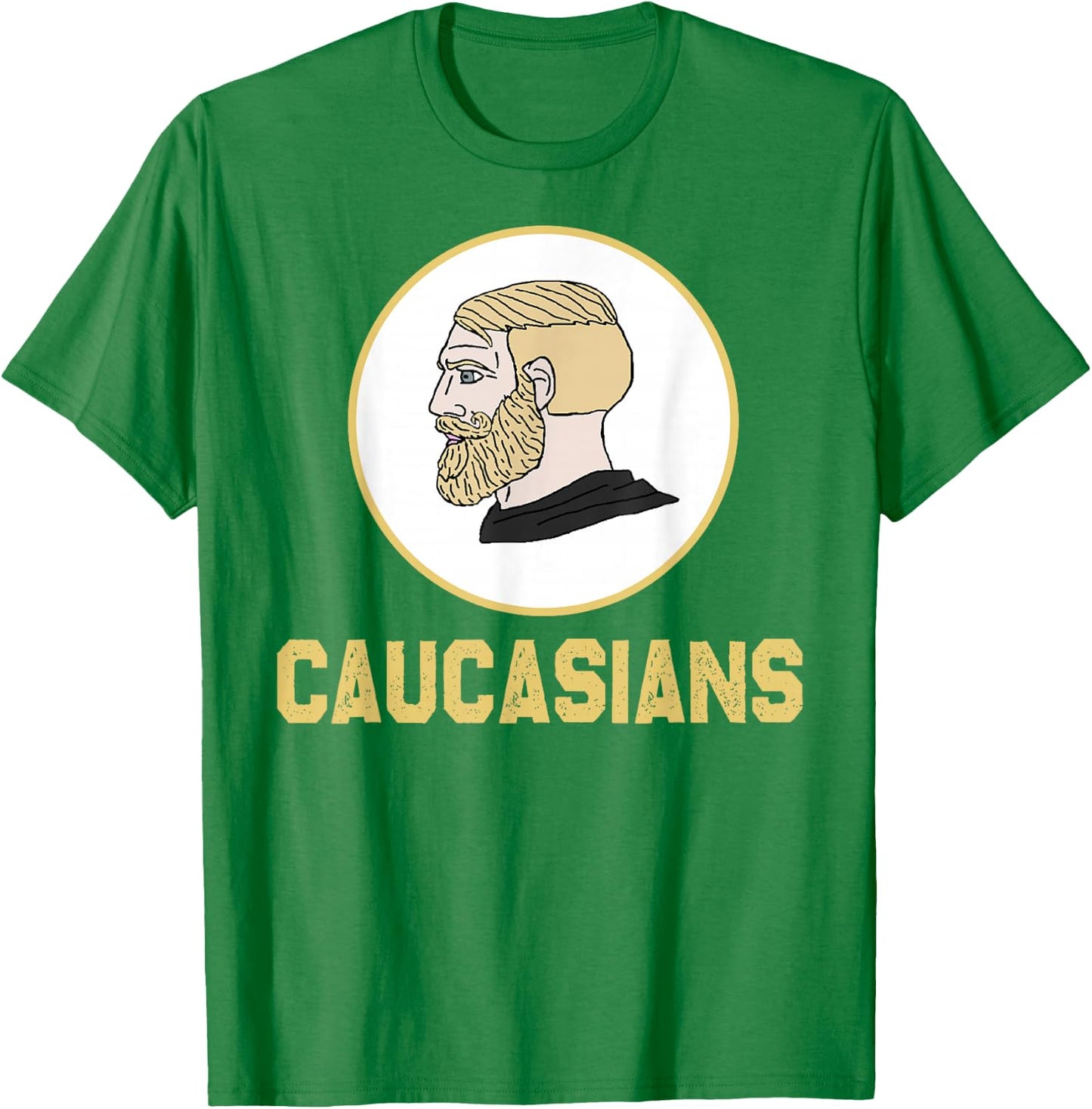 Caucasians Funny Vintage Caucasians Pride T-Shirt - T-Shirt | Irish Green