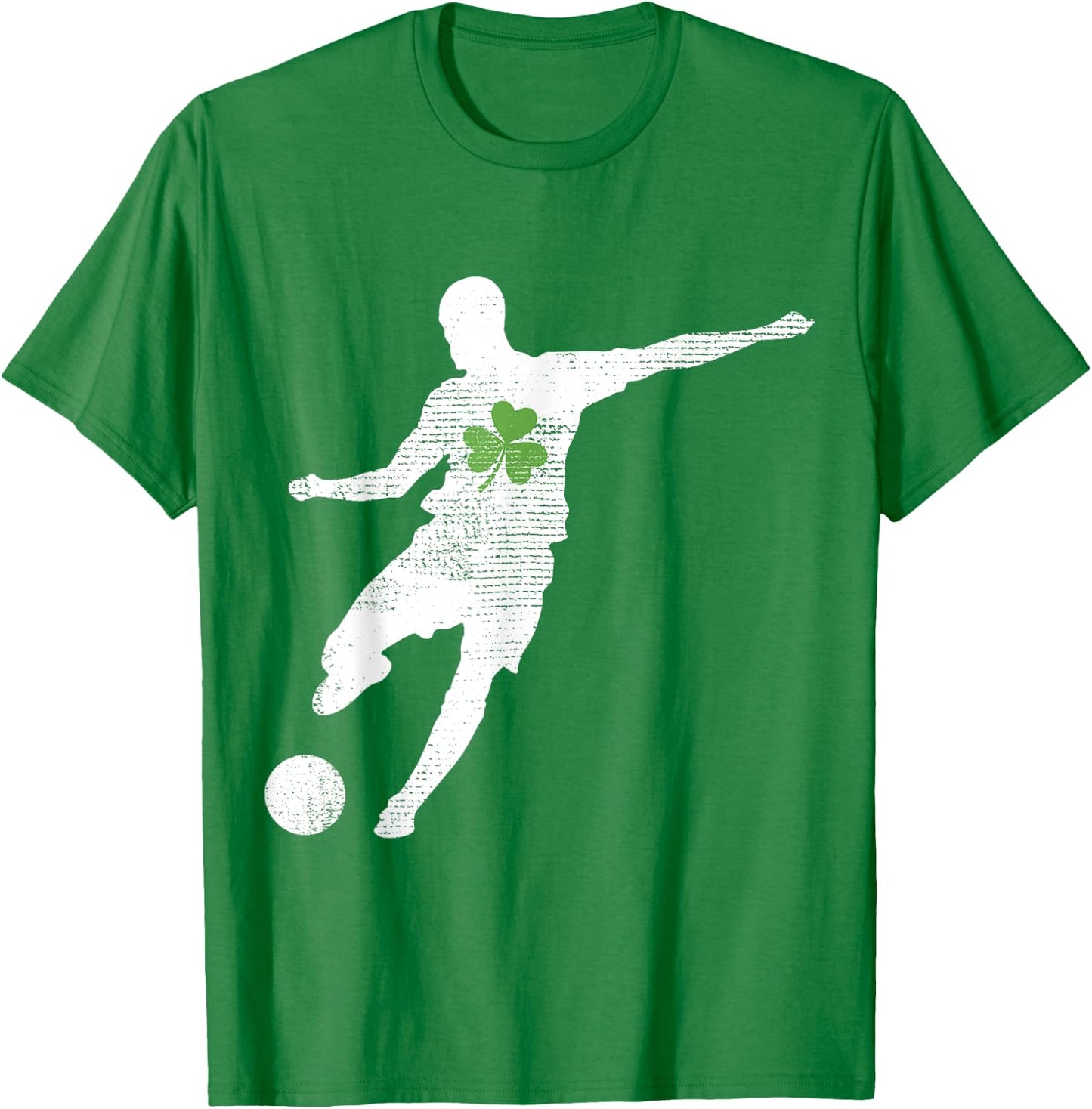 Soccer Lovers Green Shamrock Leaf St Patricks Day T-Shirt - T-Shirt | Irish Green