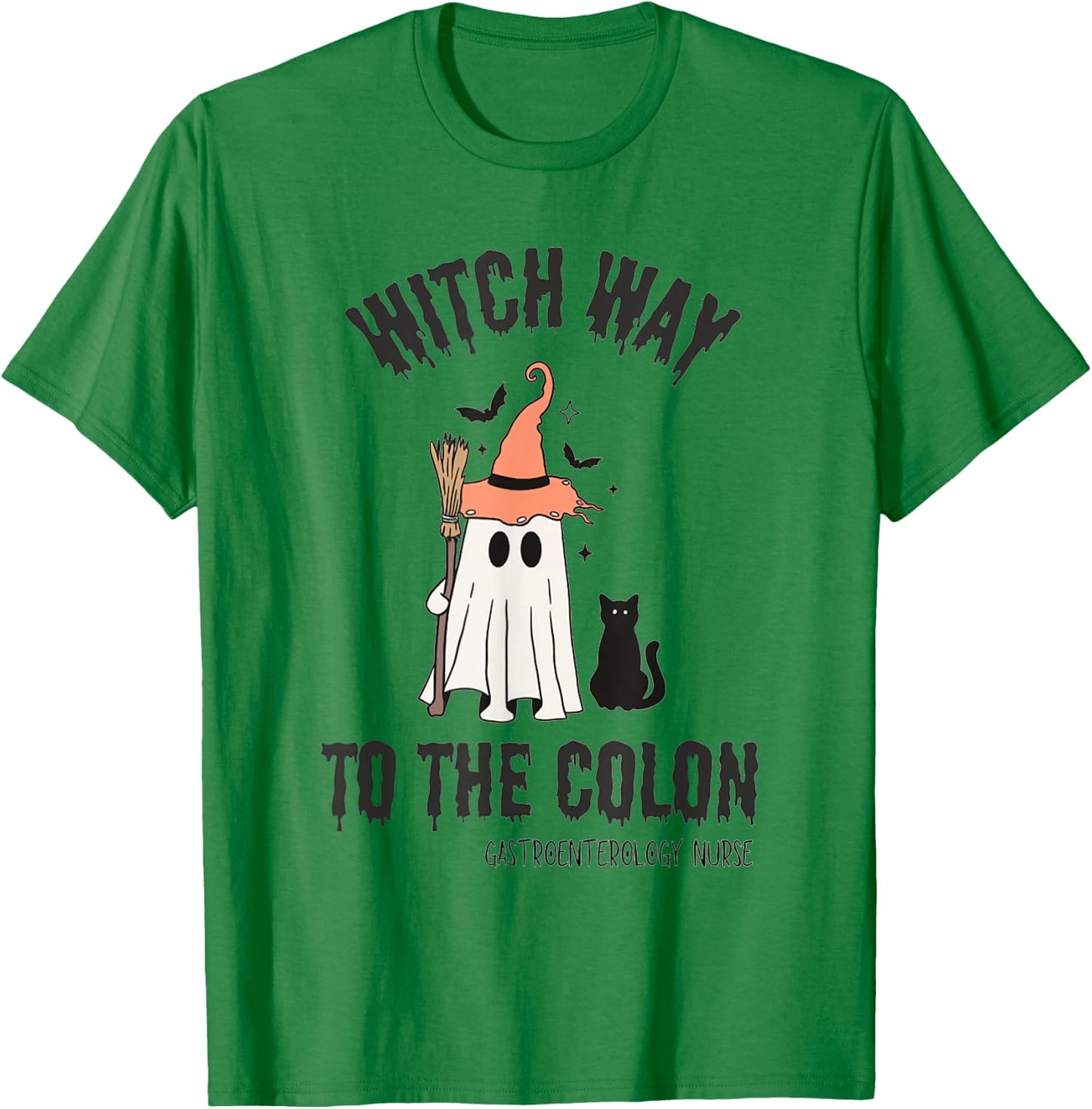 Endo Nurse Halloween Gastrointestinal Nurse Ghost Endoscopy T-Shirt - T-Shirt | Irish Green