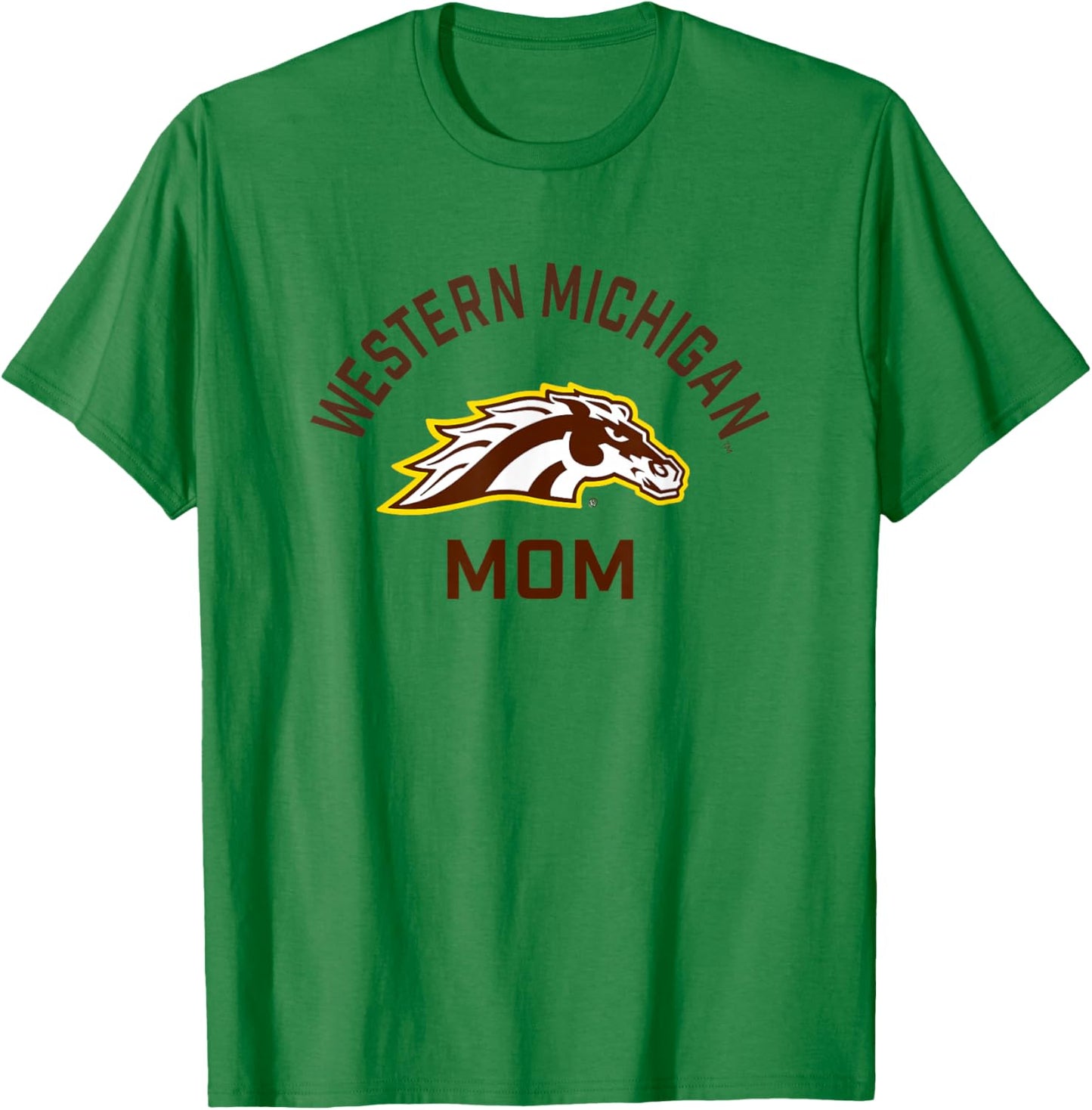 Western Michigan University Broncos Arched Mom T-Shirt - T-Shirt | Irish Green