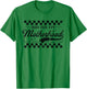 Vintage Mind Your Own Motherhood Checkered Funny Mom T-Shirt - T-Shirt | Irish Green