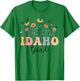 Idaho Girl Wildflower Groovy Idaho Lover T-Shirt - T-Shirt | Irish Green