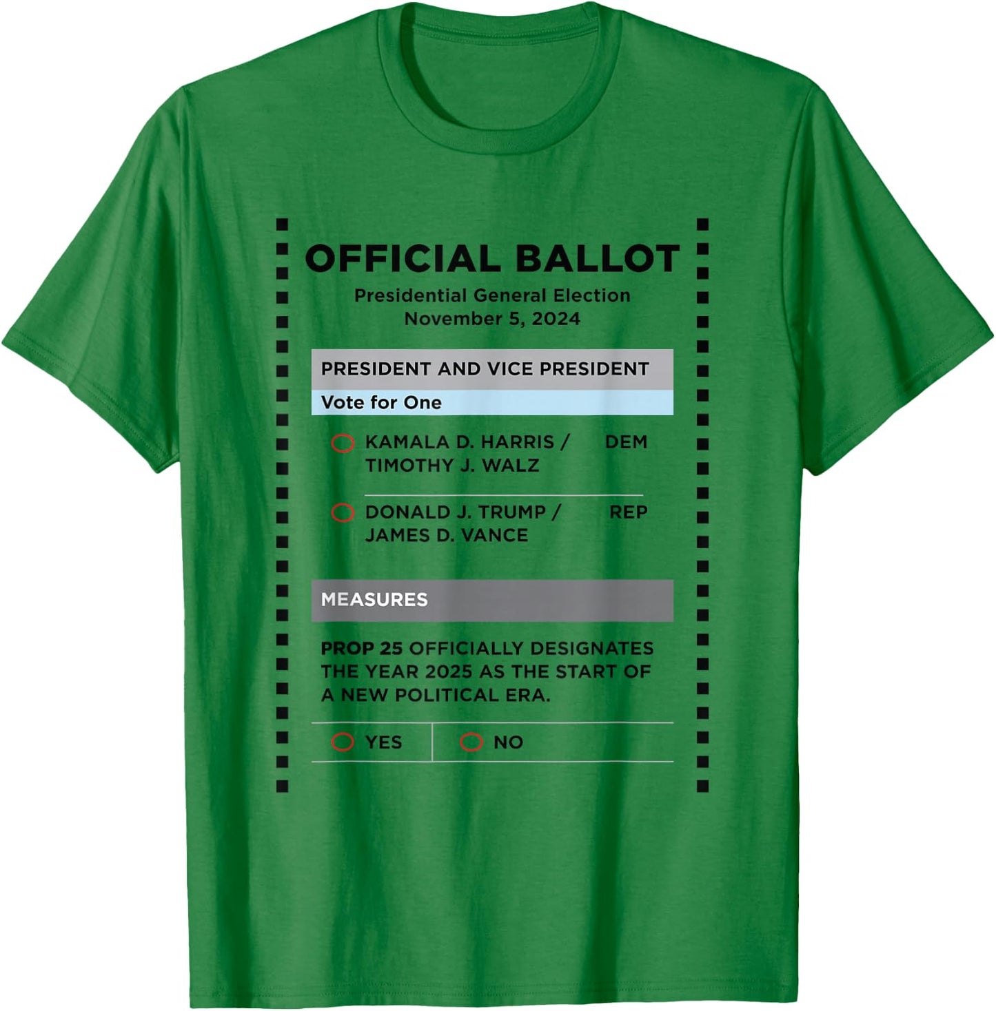 Mail-in Ballot Funny 2024 Election Pun Halloween Costume T-Shirt - T-Shirt | Irish Green