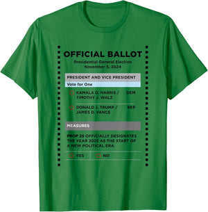 Mail-in Ballot Funny 2024 Election Pun Halloween Costume T-Shirt - T-Shirt | Irish Green
