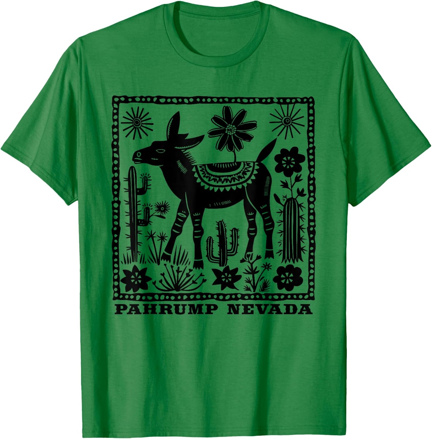 Pahrump Nevada Burro Lover Relocated Wild Donkeys and Horses T-Shirt - T-Shirt | Irish Green