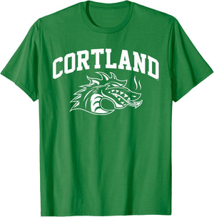 SUNY Cortland Red Dragons Athletics Logo T-Shirt - T-Shirt | Irish Green