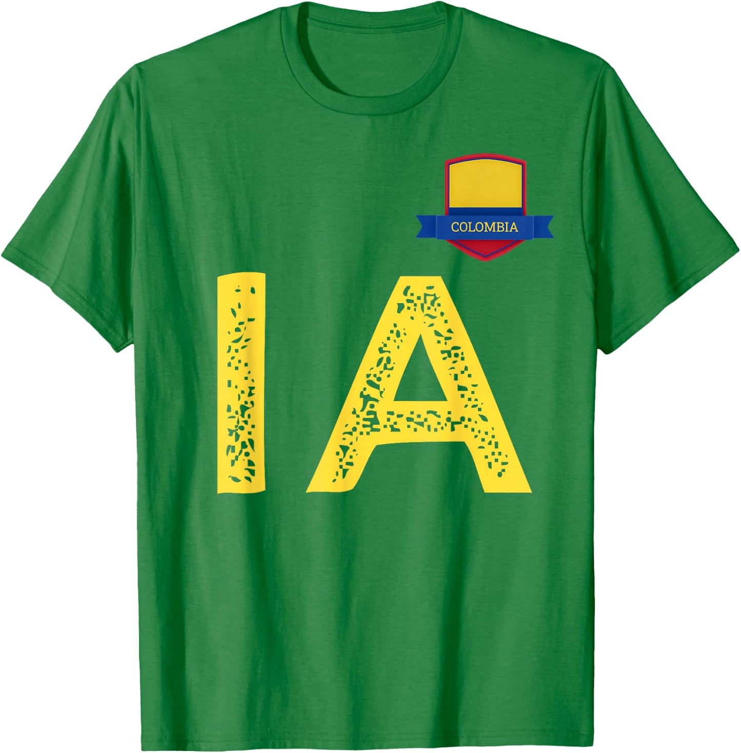 Colombia Human-Flag Letter I and A Colombian T-Shirt - T-Shirt | Irish Green