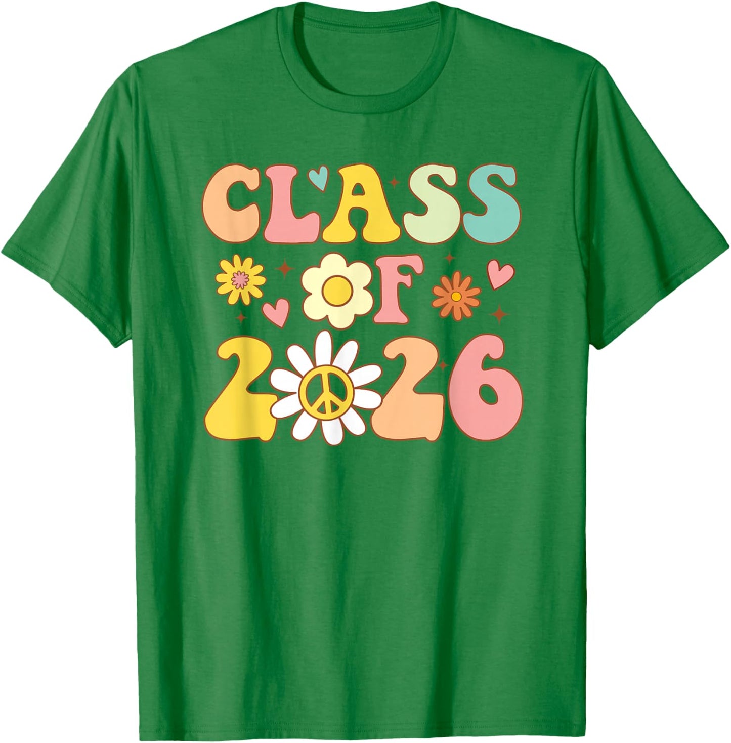 Retro Class of 2026 High School Senior Graduation Girls T-Shirt - T-Shirt | Irish Green