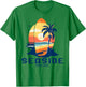 Vintage Oregon Seaside Surfboard Beach T-Shirt - T-Shirt | Irish Green