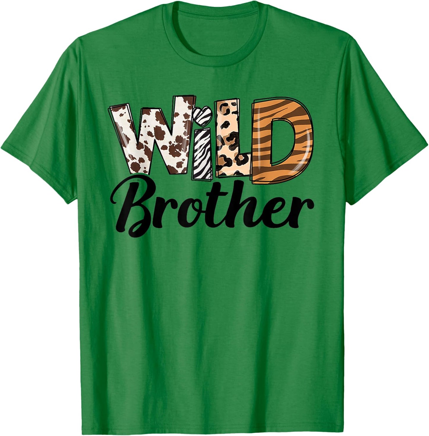 Wild Brother Birthday Family Bro Safari Zoo Jungle Animals T-Shirt - T-Shirt | Irish Green