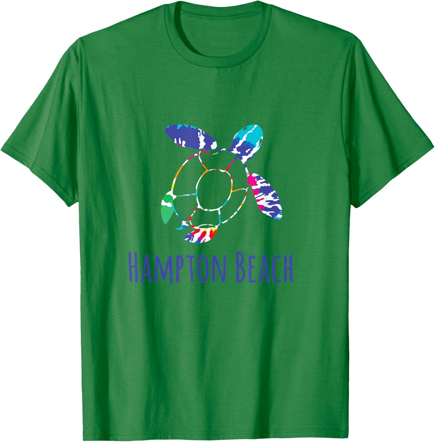 Hampton Beach Tie Dye Nautical Batik Loggerhead Turtle T-Shirt - T-Shirt | Irish Green
