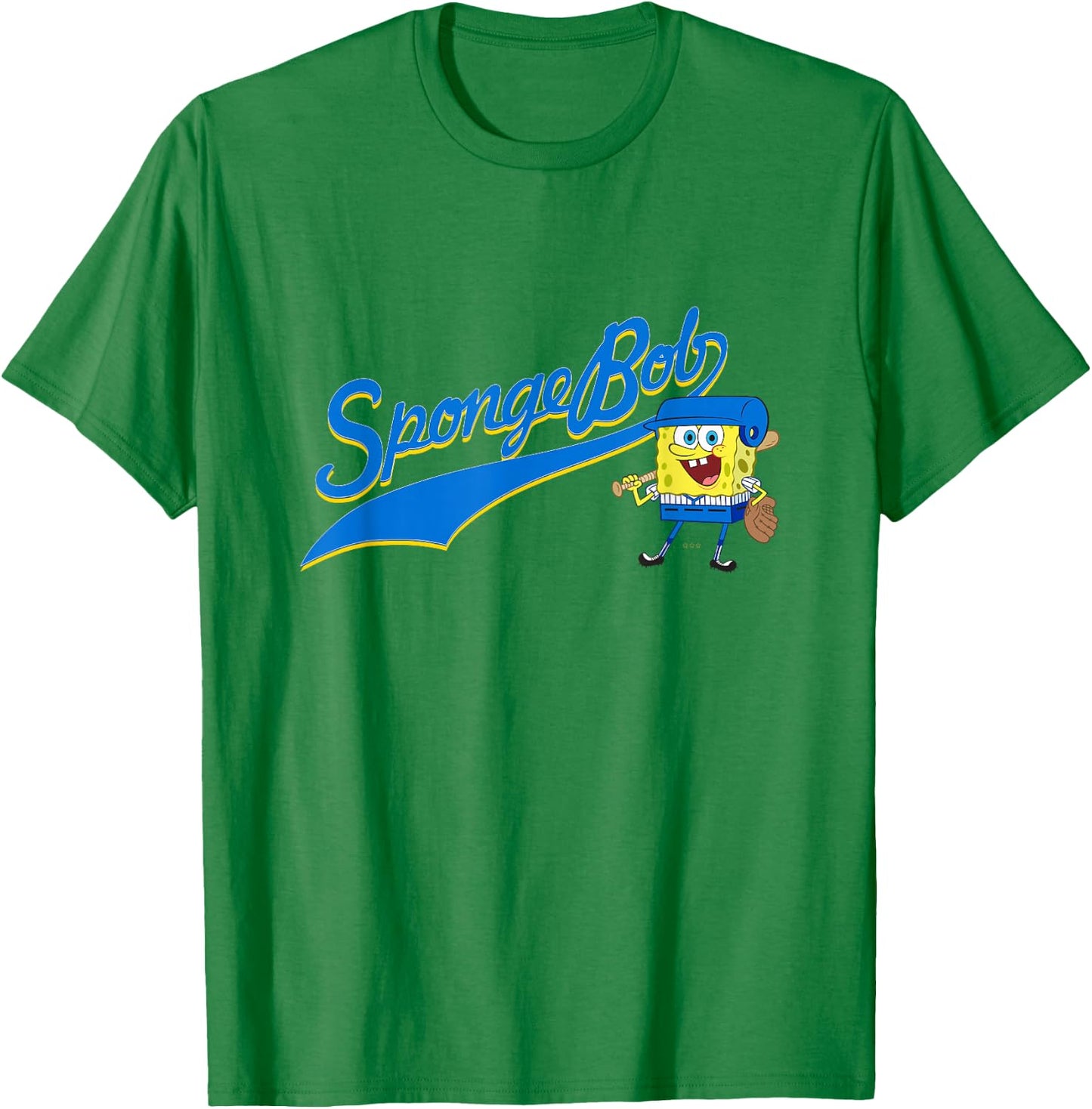 SpongeBob SquarePants Playing Baseball Sports T-Shirt - T-Shirt | Irish Green